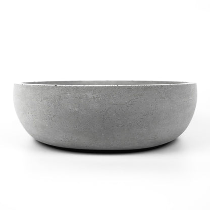 Seitenansicht der Design Obstschale aus Beton
